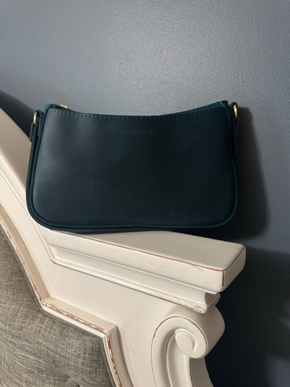 Portland leather goods Leather Shoulder Bag westward Blue Lucy